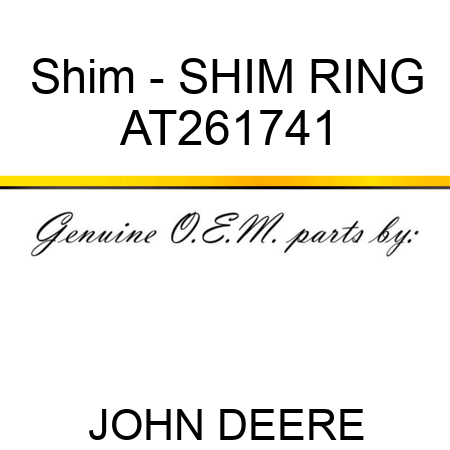 Shim - SHIM RING AT261741