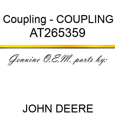 Coupling - COUPLING AT265359