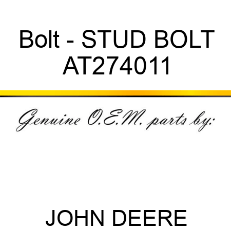 Bolt - STUD BOLT AT274011