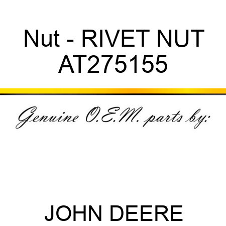 Nut - RIVET NUT AT275155
