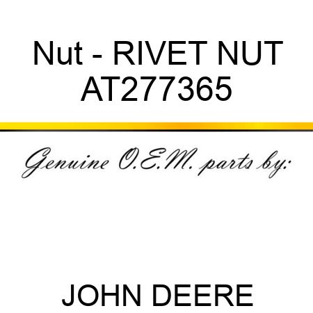 Nut - RIVET NUT AT277365