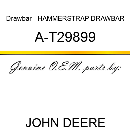 Drawbar - HAMMERSTRAP, DRAWBAR A-T29899