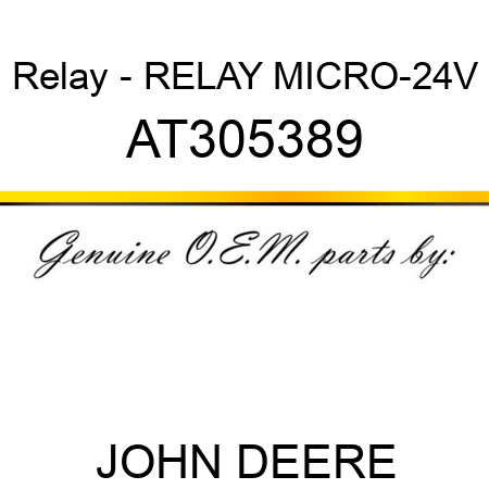 Relay - RELAY, MICRO-24V AT305389