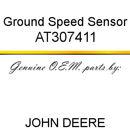 Ground Speed Sensor AT307411