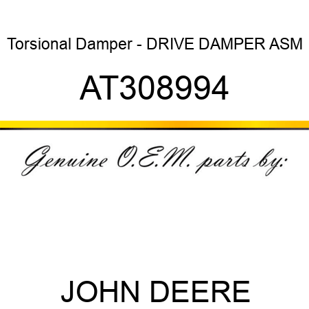 Torsional Damper - DRIVE DAMPER ASM AT308994