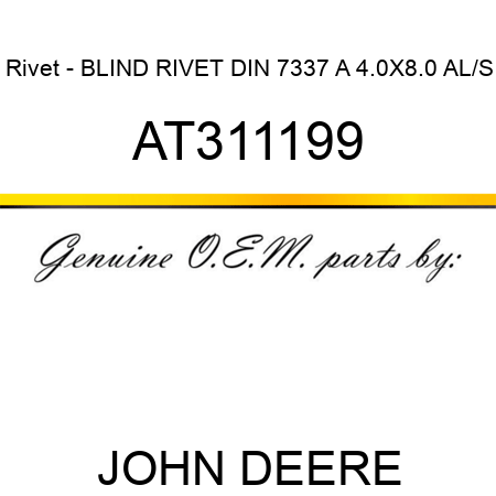 Rivet - BLIND RIVET DIN 7337 A 4.0X8.0 AL/S AT311199