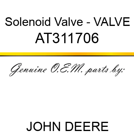 Solenoid Valve - VALVE AT311706