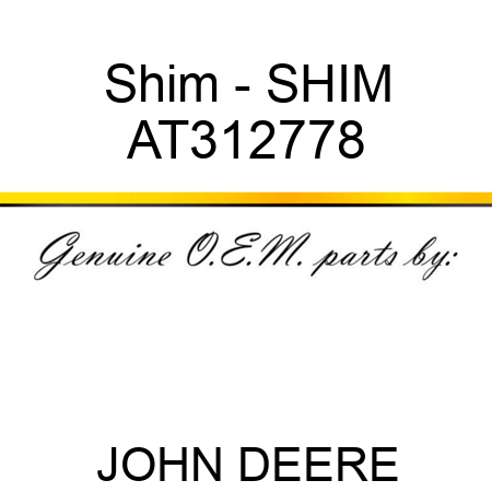 Shim - SHIM AT312778
