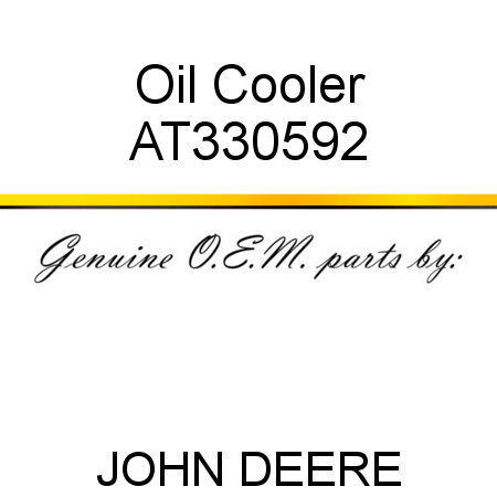 Oil Cooler AT330592