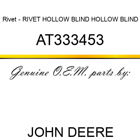Rivet - RIVET, HOLLOW BLIND HOLLOW BLIND AT333453