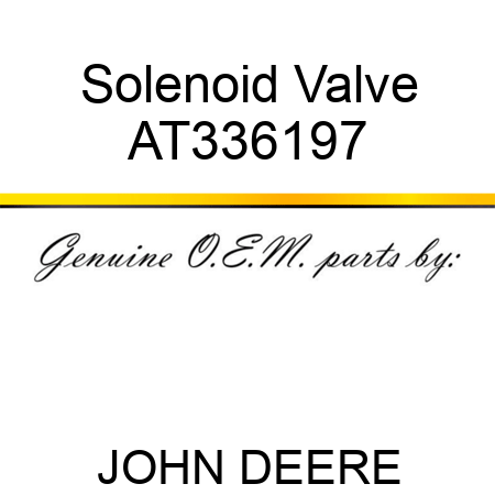 Solenoid Valve AT336197