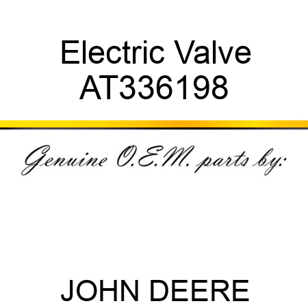 Electric Valve AT336198