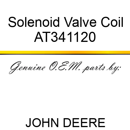 Solenoid Valve Coil AT341120