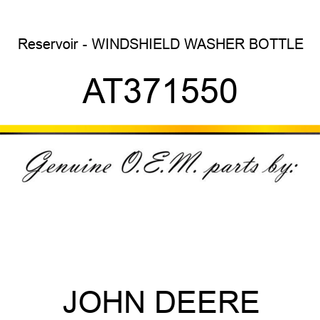 Reservoir - WINDSHIELD WASHER BOTTLE AT371550