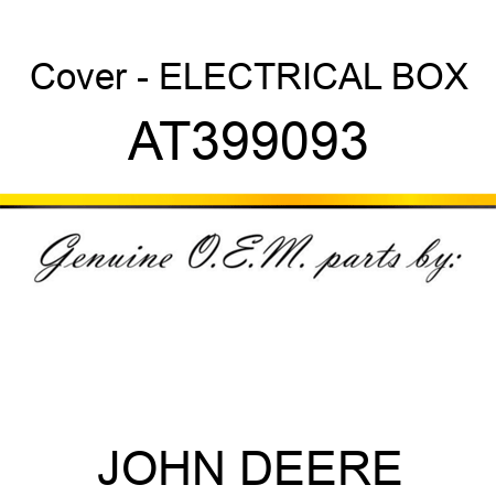 Cover - ELECTRICAL BOX AT399093