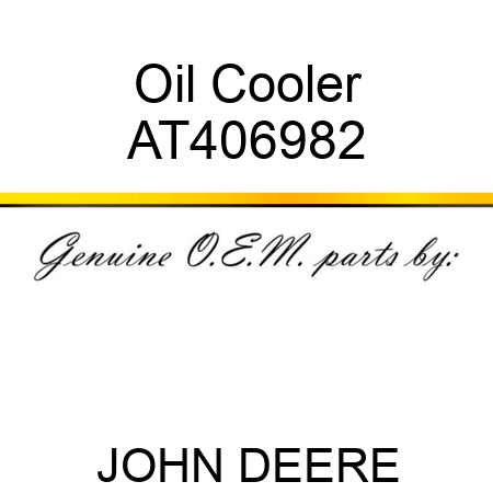 Oil Cooler AT406982
