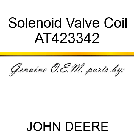 Solenoid Valve Coil AT423342