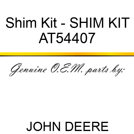 Shim Kit - SHIM, KIT AT54407