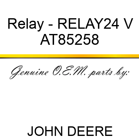 Relay - RELAY,24 V AT85258