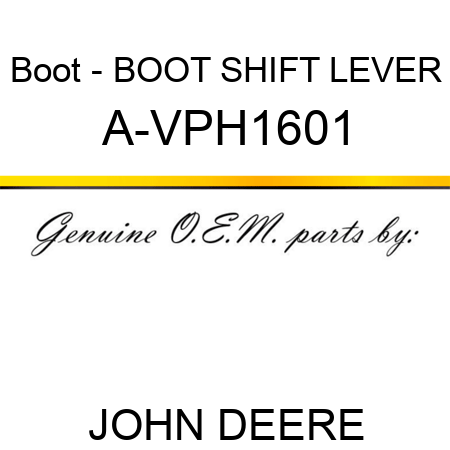 Boot - BOOT, SHIFT LEVER A-VPH1601