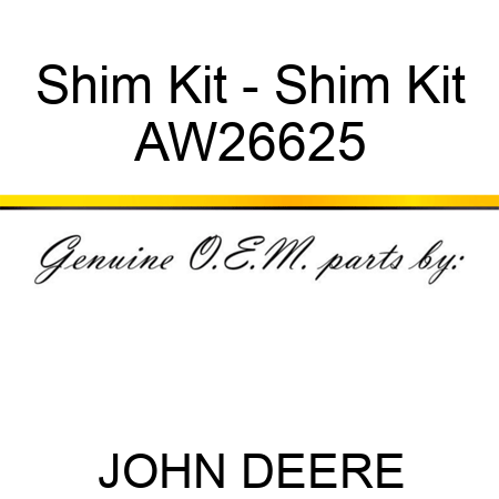 Shim Kit - Shim Kit AW26625