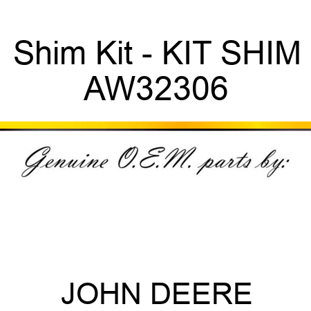 Shim Kit - KIT, SHIM AW32306