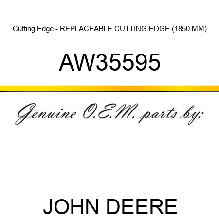 Cutting Edge - REPLACEABLE CUTTING EDGE (1850 MM) AW35595