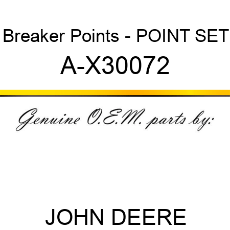 Breaker Points - POINT SET A-X30072