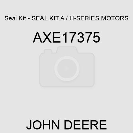 Seal Kit - SEAL KIT, A / H-SERIES MOTORS AXE17375