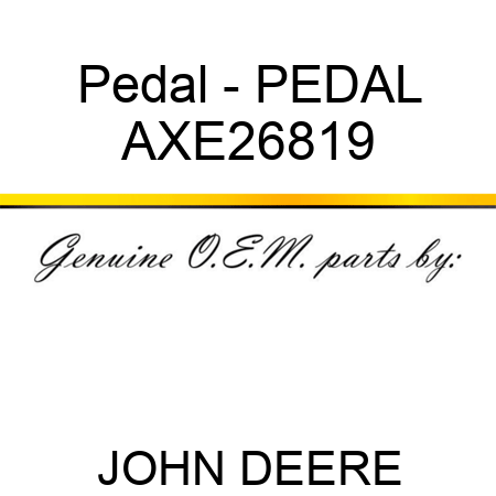 Pedal - PEDAL AXE26819
