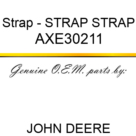 Strap - STRAP, STRAP AXE30211