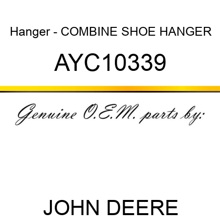 Hanger - COMBINE SHOE HANGER AYC10339