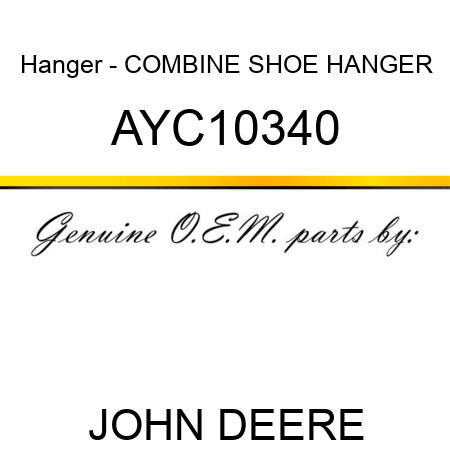 Hanger - COMBINE SHOE HANGER AYC10340