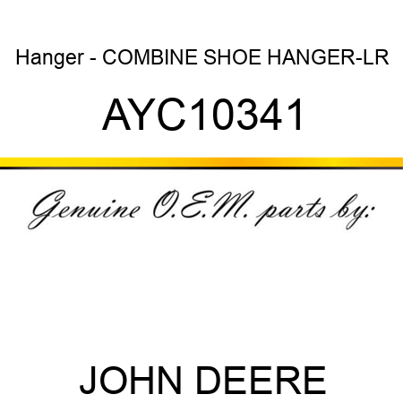Hanger - COMBINE SHOE HANGER-LR AYC10341