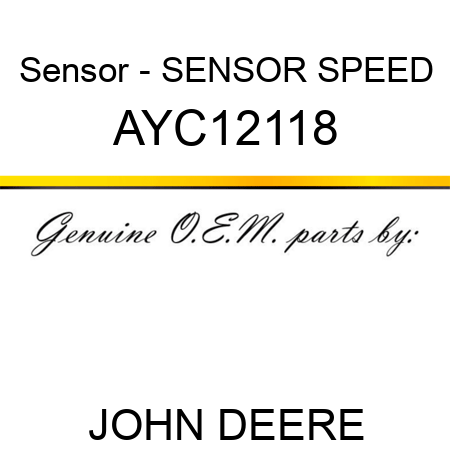 Sensor - SENSOR SPEED AYC12118