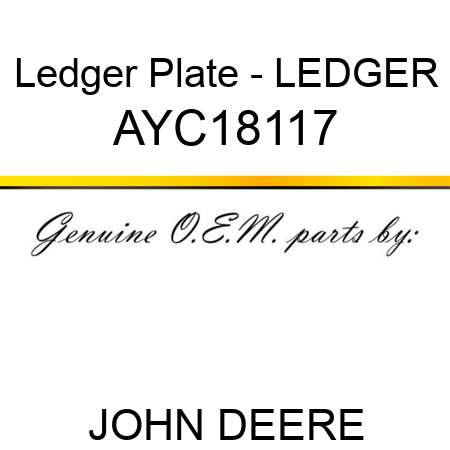 Ledger Plate - LEDGER AYC18117