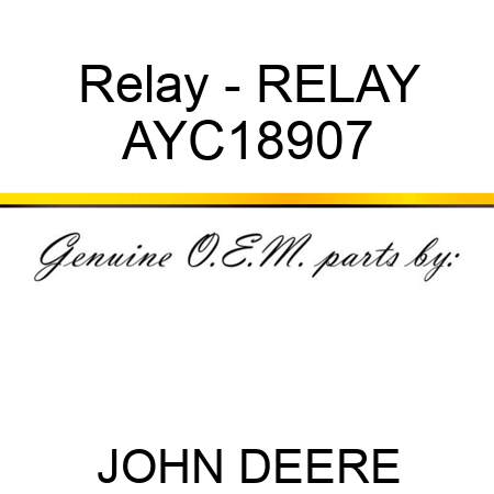 Relay - RELAY AYC18907