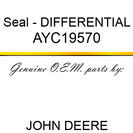 Seal - DIFFERENTIAL AYC19570