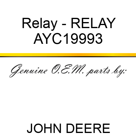 Relay - RELAY AYC19993