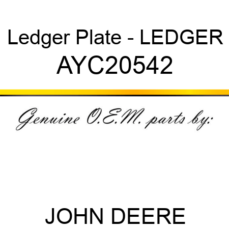 Ledger Plate - LEDGER AYC20542