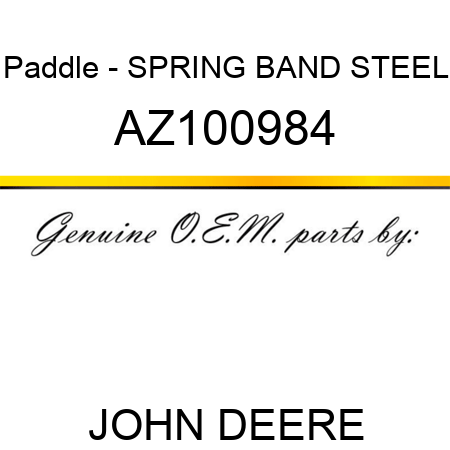Paddle - SPRING BAND STEEL AZ100984