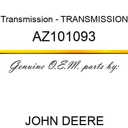 Transmission - TRANSMISSION AZ101093