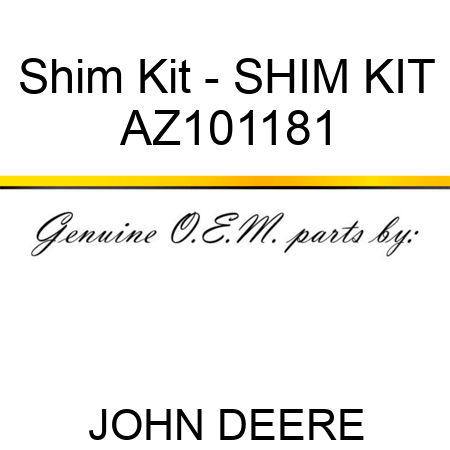 Shim Kit - SHIM KIT AZ101181