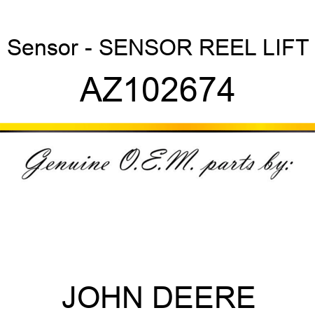 Sensor - SENSOR, REEL LIFT AZ102674