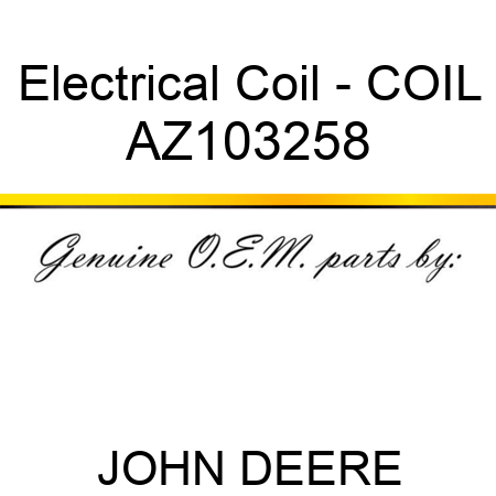 Electrical Coil - COIL AZ103258