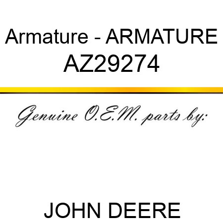 Armature - ARMATURE AZ29274
