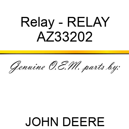 Relay - RELAY AZ33202
