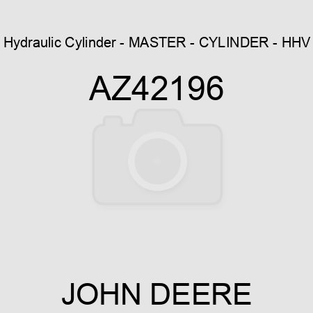 Hydraulic Cylinder - MASTER - CYLINDER - HHV AZ42196