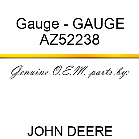 Gauge - GAUGE AZ52238