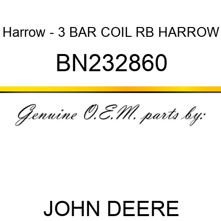 Harrow - 3 BAR COIL, RB HARROW BN232860